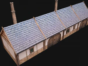 Medieval House 2 Barrack 3D Model