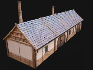Medieval House 2 Barrack 3D Model