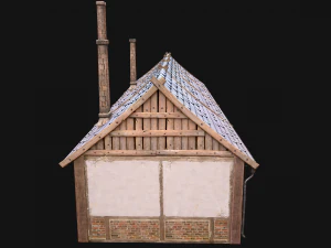 Medieval House 2 Barrack 3D Model