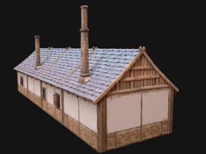 Medieval House 2 Barrack 3D Model