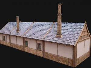 Medieval House 2 Barrack 3D Model
