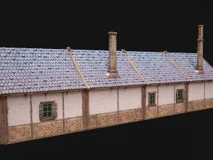 Medieval House 2 Barrack 3D Model