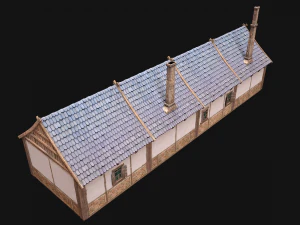 Medieval House 2 Barrack 3D Model