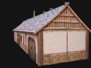 Medieval House 2 Barrack 3D Model