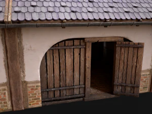 Medieval House 2 Barrack 3D Model