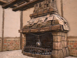 Medieval House 2 Barrack 3D Model