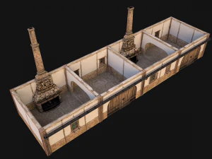 Medieval House 2 Barrack 3D Model