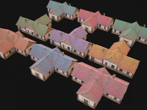 Medieval Town House 4 3D Model