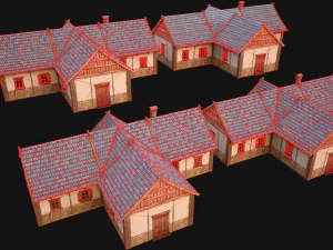 Medieval Town House 4 3D Model
