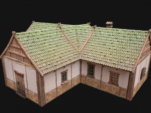 Medieval Town House 4 3D Model