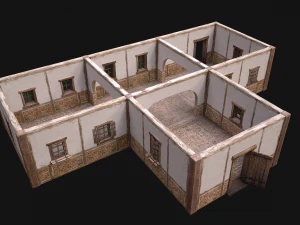 Medieval Town House 4 3D Model