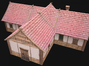 Medieval Town House 4 3D Model