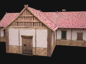 Medieval Town House 4 3D Model