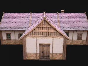 Medieval Town House 4 3D Model