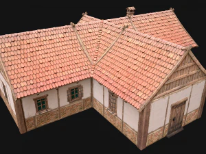 Medieval Town House 4 3D Model