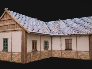Medieval Town House 4 3D Model