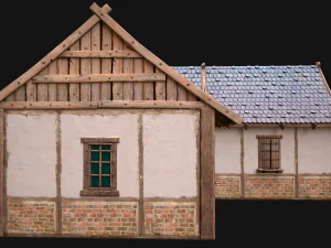 Medieval Town House 4 3D Model