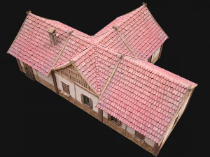Medieval Town House 4 3D Model