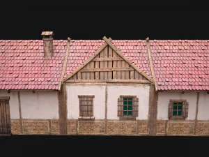 Medieval Town House 4 3D Model