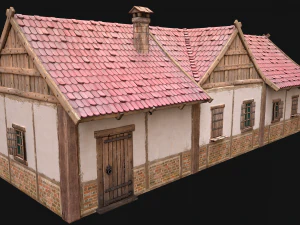 Medieval Town House 4 3D Model