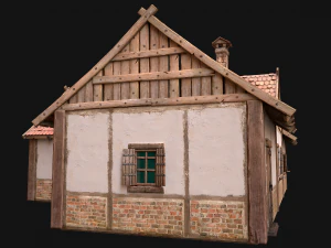 Medieval Town House 4 3D Model