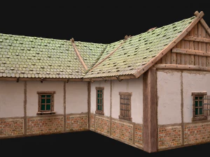 Medieval Town House 4 3D Model