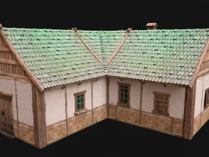 Medieval Town House 4 3D Model