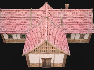 Medieval Town House 4 3D Model