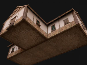 Medieval Town House 4 3D Model
