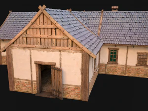 Medieval Town House 4 3D Model