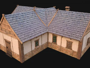 Medieval Town House 4 3D Model
