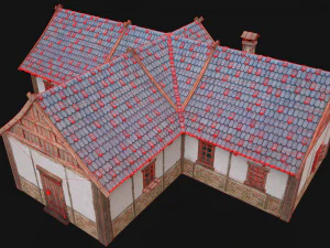 Medieval Town House 4 3D Model