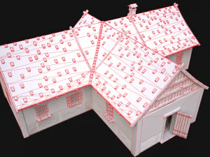 Medieval Town House 4 3D Model