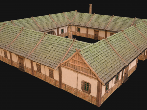Medieval Courtyard Building House 5 3Dモデル