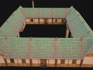 Medieval Courtyard Building House 5 3Dモデル