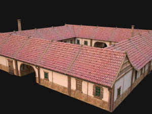 Medieval Courtyard Building House 5 3Dモデル
