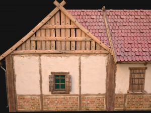 Medieval Courtyard Building House 5 3Dモデル
