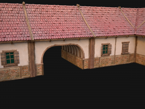 Medieval Courtyard Building House 5 3Dモデル
