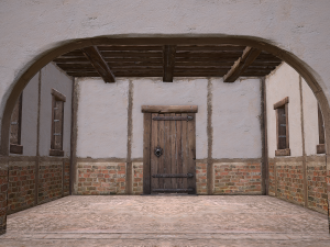 Medieval Courtyard Building House 5 3Dモデル