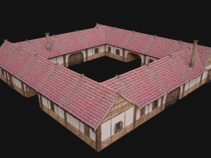 Medieval Courtyard Building House 5 3Dモデル