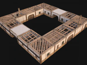 Medieval Buildings Set 3D Model