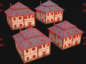 Medieval Two Storey House 3Dモデル
