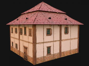 Medieval Two Storey House 3D Model