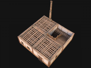 Medieval Two Storey House 3Dモデル