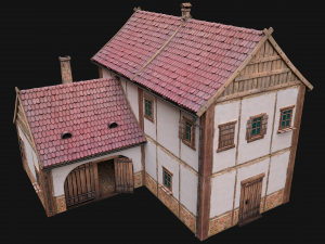 Medieval Town House Cottage 3Dモデル