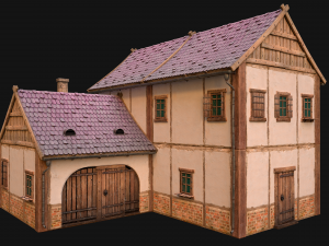 Medieval Town House Cottage 3Dモデル