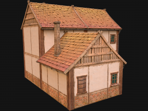 Medieval Town House Cottage 3Dモデル