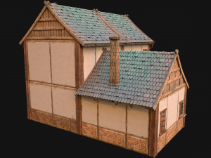 Medieval Town House Cottage 3Dモデル
