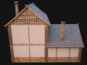 Medieval Town House Cottage 3Dモデル