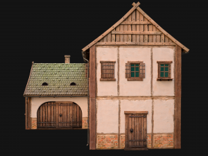 Medieval Town House Cottage 3Dモデル